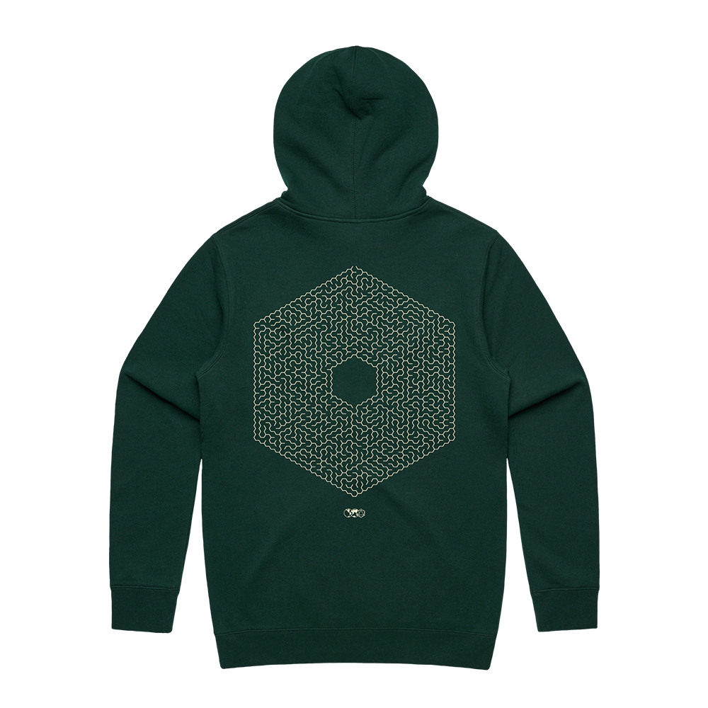 Embroidered Maze Hoodie Back