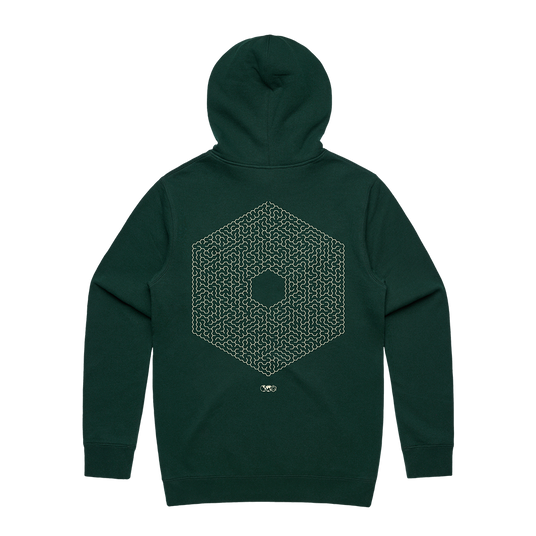 Embroidered Maze Hoodie Back