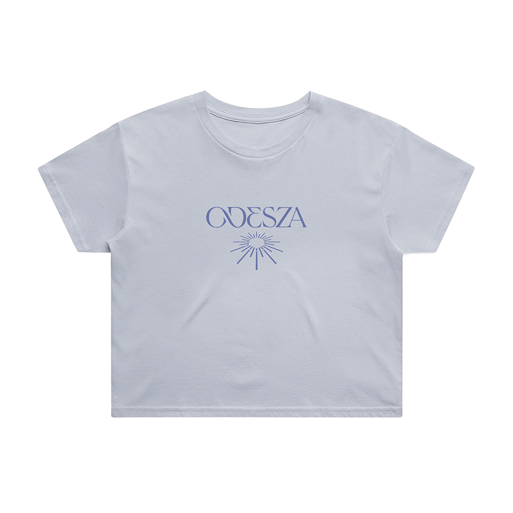 RECURSION CROP TEE (POWDER) Front