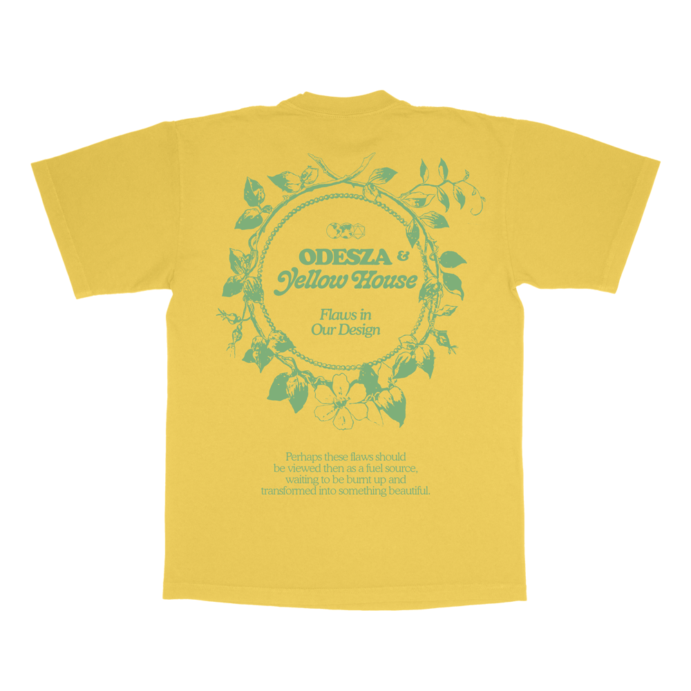 Flaws in Our Design T-Shirt (Yellow) Back